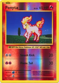 Pokemon - Ponyta - 19/108 - Common - Reverse Holo - XY - Evolutions - NM - Image 1