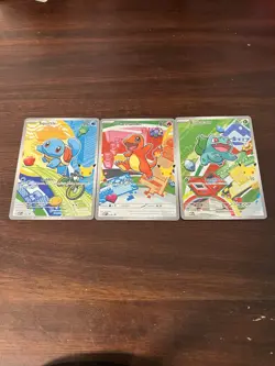 Pokemon First Partner Illustration Collection Series 1 Kanto Starters Set NM - Image 1
