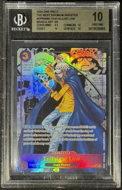 BGS 10 2024 One Piece EN #069 TRAFALGAR LAW Manga Alt Art OP05-069 PRISTINE - Image 1