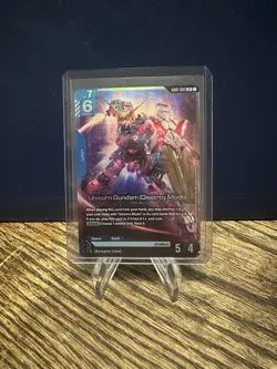 Gundam Card Game Newtype Rising Unicorn Gundam (Destroy Mode) GD01-002 LR - Image 1
