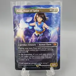 MTG Yuna, Hope of Spira (Borderless) Chocobo Track Foil FIN 571 - FF Magic Card - Image 1