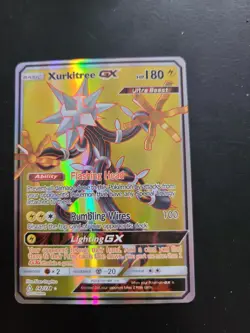 Xurkitree GX Full Art 142/156 Sun & Moon Ultra Prism Holo Pokemon Trading Card - Image 2