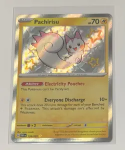 Pokemon Pachirisu Baby Shiny Holo Card 138/091 Paldean Fates - Image 1