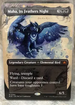 Maha, Its Feathers Night Bloomburrow Legendary Creature Regular Black 289 MTG - Image 1