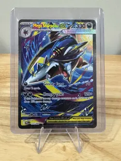 Mega Sharpedo ex 127/094 Special Illustration SIR Pokemon Phantasmal Flames - Image 1