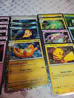 20× Pokemon Cosmos Holo Lot Many SWIRLS! Pikachu Alakazam Scraggy Bulbasaur Ralt - Image 4