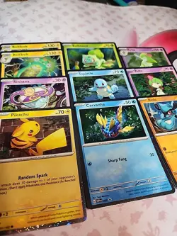 20× Pokemon Cosmos Holo Lot Many SWIRLS! Pikachu Alakazam Scraggy Bulbasaur Ralt - Image 5