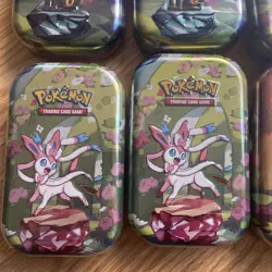 Pokemon Prismatic Evolutions Mini Tins SET of 8 New Sealed - Image 3