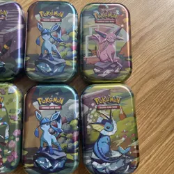 Pokemon Prismatic Evolutions Mini Tins SET of 8 New Sealed - Image 4