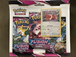Pokemon Sword & Shield Fusion Strike Blister 3 Pack Eevee Promo - Image 1