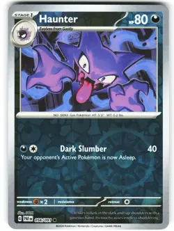 Haunter 056/091 Common Paldean Fates Pokemon Reverse Holo Near Mint - Image 1