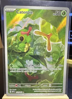 Pokemon Caterpie Illustration Rare 172/165 Scarlet & Violet 151 Holo English 50… - Image 1