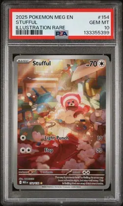 Pokemon Mega Evolution Stufful Illustration Rare #154/132 PSA 10 GEM MINT Eng - Image 1