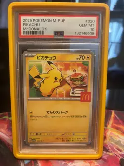 Pokemon Pikachu 020/M-P 2025 McDonald's Promo Regular Japanese PSA 10 - Image 1