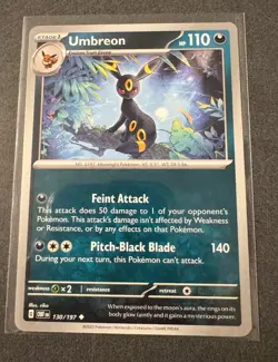Umbreon - 130/197 - Uncommon - Obsidian Flames - Pokemon - NM/M - Image 1