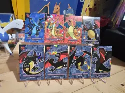 Pokemon Team Rocket Card Database - Charizard Megas & Shiny Variant - 8 Card Lot - Image 2