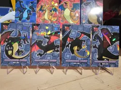 Pokemon Team Rocket Card Database - Charizard Megas & Shiny Variant - 8 Card Lot - Image 4