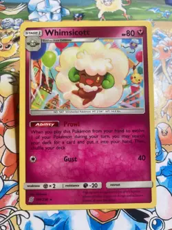 Whimsicott 144/236 Rare Unified Minds Pokemon Near Mint - Image 1