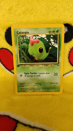 Vintage Pokemon 2001 Neo Discovery 1st Edition Caterpie NM - Image 1