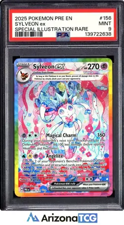 Pokemon 2025 Sylveon ex 156/131 Tera SIR Prismatic Evolutions PSA 9 - Image 1