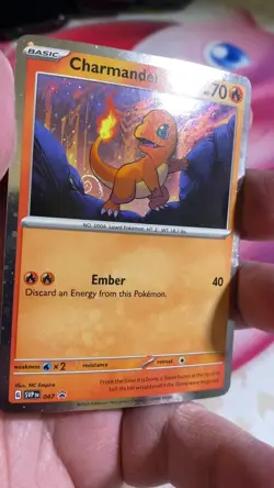 Pokemon Card Charmander Svp 047 151 Black Star Promo HD Swirl Rare Near Mint - Image 2