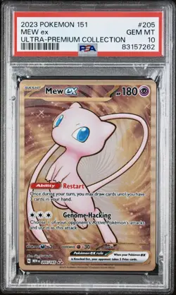 2023 Mew ex 205/165 Full Art 151 UPC Gold Metal Promo Card PSA 10 GEM MT - Image 3