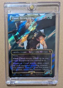 Magic The Gathering (MTG) Final Fantasy Cloud, Ex-SOLDIER Borderless Surge Foil - Image 1