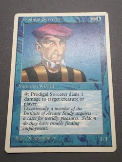 Prodigal Sorcerer MTG 1995 Blue Magic the Gathering HP - Image 1
