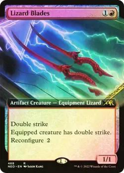 MTG - Lizard Blades - Extended Art - Foil - Kamigawa: Neon Dynasty - Magic - Image 1