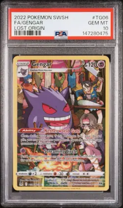 Pokemon Gengar Lost Origin Trainer Gallery Full Art #TG06 PSA 10 Gem Mint - Image 1