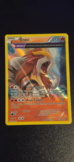 Entei 15/98 Holo Holo Rare Ancient Origins Pokemon LP - Image 1