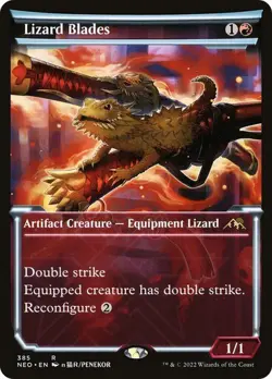 MTG - Lizard Blades - Showcase - Kamigawa: Neon Dynasty - Magic the Gathering - Image 1