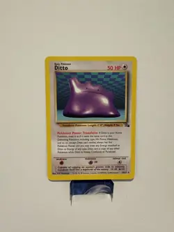 Pokemon TCG Ditto Fossil, Unlimited Rare, Non-Holo Card 18/62 LP-NM - Image 1