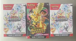 Pokemon TCG: 2x Prismatic Evolutions + 1x Ascended Heroes Booster Bundles - Image 1