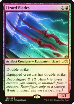 MTG - Lizard Blades - Foil - Kamigawa: Neon Dynasty - Magic the Gathering - Image 1