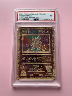 PSA 7 Ancient Mew Holo Swirl Pokemon Card 2000 Movie Edition - Image 1
