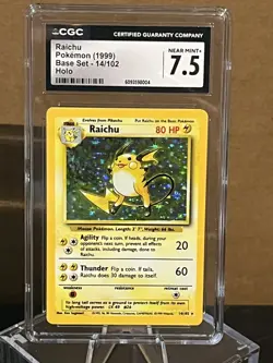 1999 Pokemon Raichu Holo #14 CGC 7.5 - Image 4