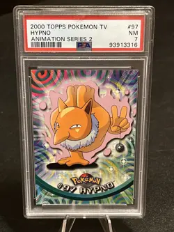 2000 Topps Pokemon TV Hypno #97 PSA 7 - Image 1