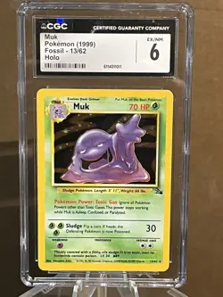 1999 Pokemon Muk 13/62 Fossil Holo CGC 6 - Image 4