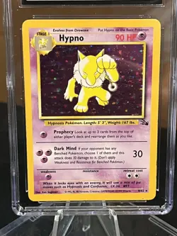 1999 Pokemon Hypno 8/62 Fossil Holo CGC 6.5 - Image 2