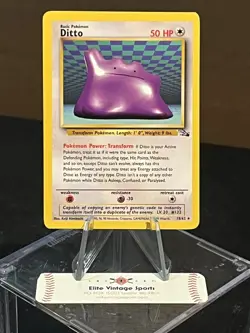 1999 Pokemon Ditto 18/62 Fossil Rare - Image 1