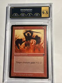 Magic The gathering MTG Legends 1994 Immolation PCG 9.5 Gem mint - Image 1