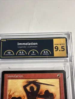 Magic The gathering MTG Legends 1994 Immolation PCG 9.5 Gem mint - Image 3