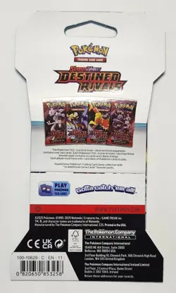 (1) Pokemon Scarlet & Violet Destined Rivals Sleeved Booster Packs -10 Card Pack - Image 3