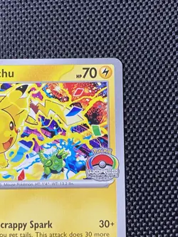 Pikachu SVP 225 World Championship 2025 Scarlet & Violet Promo Pokemon Card NM - Image 3