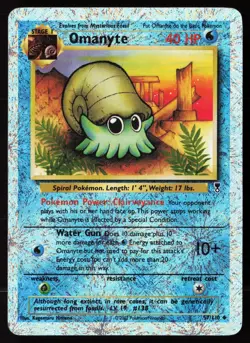 2002 Pokemon Legendary Collection Reverse Holo Foil /110 Omanyte #57 LP - Image 1