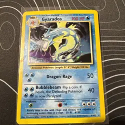 Pokemon Vintage Holo Gyarados 6/102 Base Set WoTC 1999 - Image 1