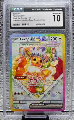 Pokemon CGC 10 Gem Mint Prismatic Evolutions SPC Promo Eevee EX SVP174 - Image 1