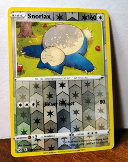 POKEMON SNORLAX 206/264 REVERSE HOLO FUSION STRIKE LP - Image 1