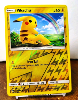 POKEMON PIKACHU 28/73 REVERSE HOLO SHINING LEGENDS MP-LP - Image 1